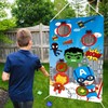 LATERN Superhero Toss Game with 4Pcs Bean Bags, Carnival Toss