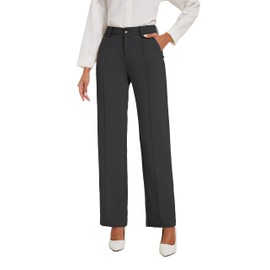 KICZOY Womens Dress Pants Stretchy Business Casual Work Pants Straight Leg Slacks for Office