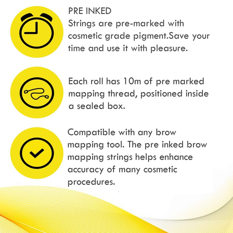 Mapping Cord for Pre-Dyed Eyebrows (10M)