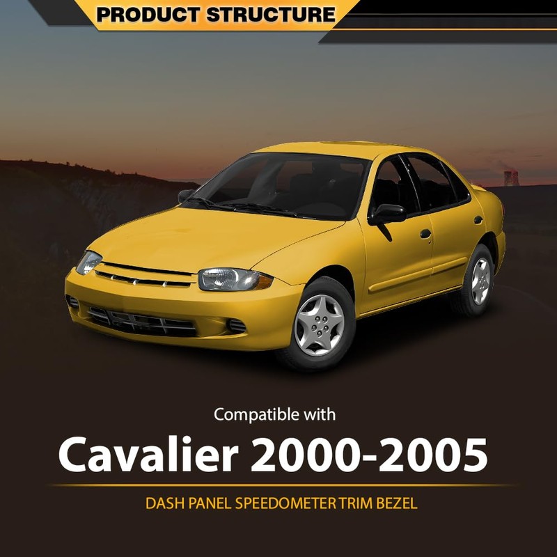 CNNELL Dash Panel Dashboard Compatible with Chevy Cavalier 2000-2005 Instrument