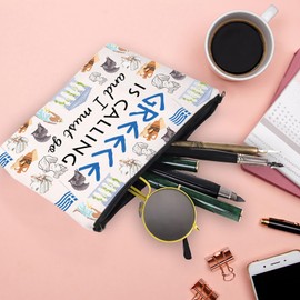 Greece is Calling and I Must Go Greece Makeup Bag Greece Family Trip Gift Greek Vocation Cosmetic Bag Greece Travel Bag (Greece is Calling UK)