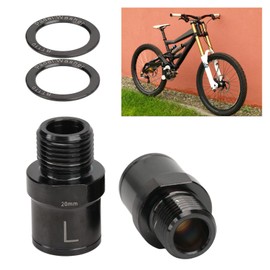 Bike Pedal Extender, Alloy Bicycle Pedal Extended Spindle Threaded Pedals Bike for Mountain Bike 20mm (Black)