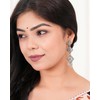 Amaz Craft Women's Traditional Stud OXidised Silver Earrings Dangle for