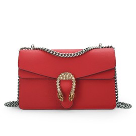 FEIMINA High-End Genuine Leather Shoulder Bag for Women, Stylish Handbag for Ladies, Refined Tote Purse, Crossbody Bag (Red)