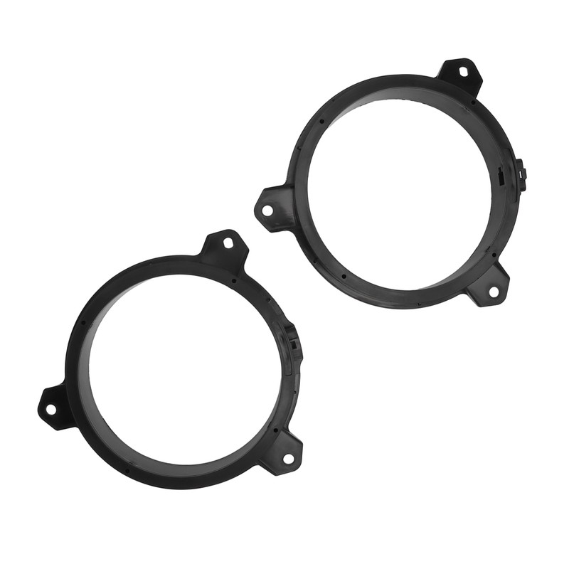 1 Pair 6.5in Door Speaker Spacer Wire Harness Kit Black