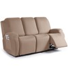 TAOCOCO Recliner Sofa Slipcover, 3 Pieces Polyester Fabric Stretch Sofa
