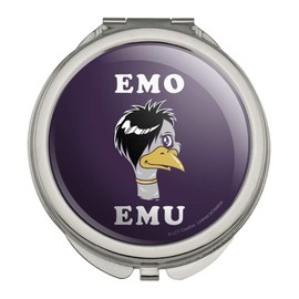 Emo Emu Funny Humor Compact Travel Purse Handbag Makeup Mirror