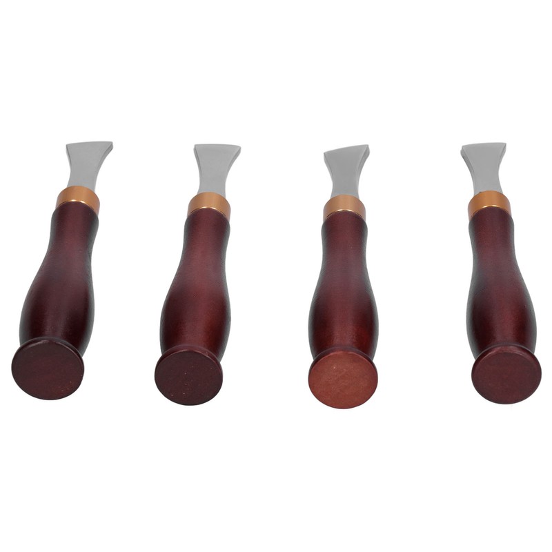 4pcs Leather Edgers Sharp Professional Trimming Working Kit with Wooden