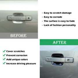 PIUGILH Car Door Handle Cup Cover Trim Replacement Compatible with Land Rover Defender 110 2020-2023 Accessories, Scratch Protective Shields Protector Guard