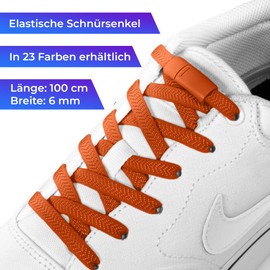 Schnürfuchs Premium Elastic Shoelaces without Tying - Magnetic Shoelaces, Rubber Laces, Quick Release - Quick Lacing System Laces - Elastic Shoelaces, brown