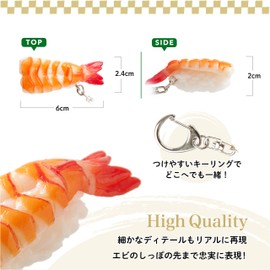 Kitamura Sample Shrimp Nigiri - Food Sample Sushi Keychain
