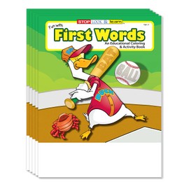 ZOCO - Fun with First Words - Educational Coloring Books (25 Bulk Pack, Without Crayons) - Preschool Learning - Games, Puzzles, Activities for Kids