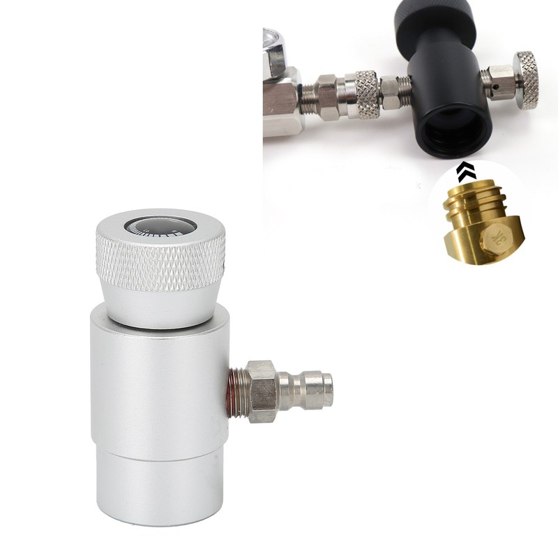 CO2 Refilling Adapter Valve ASA Connector with 8mm Male Plug