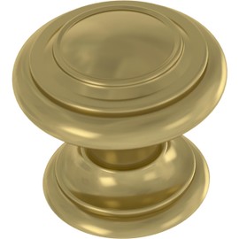 Franklin Brass Simple Double Ring (30-Pack) Cabinet Knobs Satin Gold Hardware for Kitchen, Drawer Pulls, Dressers, Closet Door 1-1/8' P44435K-523-B3
