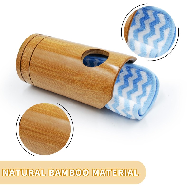 BingegePet Rat Cage Accessories, Bamboo Tube Hide with Soft Towel