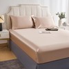 DuShow Satin Fitted Sheet, Taupe, Double Bed, 140 x 200