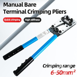 DAJATOOLS HX-50B Battery Terminal Cable Crimping Tool for Heavy Duty Wire Lugs, Cable Lug, Copper Lugs AWG 8-1/0 or 6-50 mm² Terminals