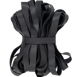 Rubber Bands Size#107 Black 20Pcs Heavy Duty Big Wide Rubber Band Elastic Bands for Office Supplies