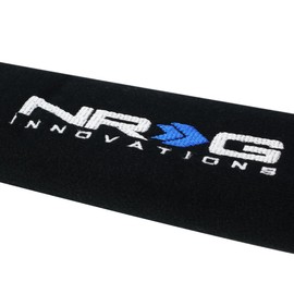 NRG Innovations SBP-27BK Black Seat Belt Pad, 2 Piece (2.7" (wide) x 11" Short)