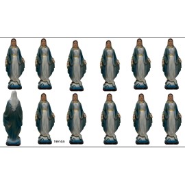 5" Virgen Milagrosa 12Pcs Set Our Lady of Grace 5" Tall Figurine, New