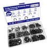 HayEastdor 400PCS 10 Size E-Clips Assortment Kit Black Alloy Steel