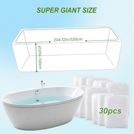 YULONG Lab 30 Pcs Disposable Bathtub Liner Large (102x47'), Bathtub Cover Liner, Bathtub Liners，Large Tub Liner for Travel and Household Portable Bathtub Plastic Bag