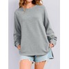 Fisoew Womens Oversized Sweatshirt Casual Crewneck Long Sleeve Fall Pullover