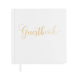 Plantvibes Luxury Guest Book, 72 Pages, Hardcover, High Quality Paper, Vintage Guest Book for Wedding, Christening or Birthday, Wedding Book, Wedding Album, Wedding Guest Book