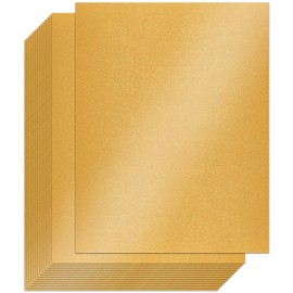 Gondiane Golden Shimmer Paper,24 sheets Pearlized Coating Cardstock Paper 8.5 x 11 Inches for DIY Cards, Invitations,Scrapbooking,Certificates and Other Crafts(250gsm/92lb)