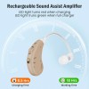 JINGHAO Rechargeable Hearing Amplifier – 18H Battery, Noise Reduction &