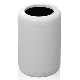 YOJIA 2.1 gallon/8L Bathroom Trash Can, Office Metal Open Top Waste Basket, Small Garbage Can, for Bedroom, Hotel, Powder Room, Hotel, Kitchen, Home (235 White)