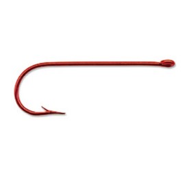 Mustad 3260R Classic Aberdeen Hook (10-Pack), Red, Size 6