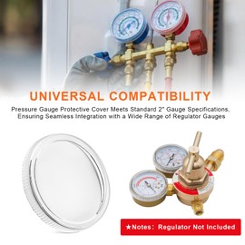 2" Clear Replacement Regulator Gauge Lens/Cover – Durable 1/4 Turn Twist Lock Design, Pressure Gauge Protective Cover for Easy-to-Read Measurements, Restores Gauge Appearance & Functionality - 2 Pack