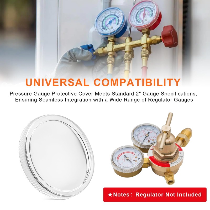 2" Clear Replacement Regulator Gauge Lens/Cover – Durable 1/4 Turn