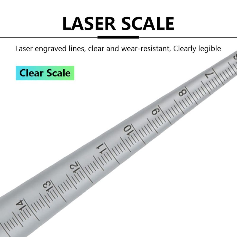 Stainless Steel Aperture Ruler Taper Gauge, Full Round Dia Scale