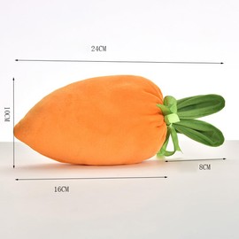 ILUFAM 6PCS Easter Carrot Gift Bags Rabbit Ears Velvet Candy Bags Easter Treat Bags Goodie Bags Rabbit Snack Party Bags