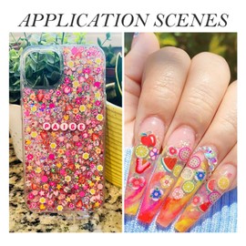 Spritewelry Slime Charms Nail Clay Charms Charms Phone Charms 3D Polymer Clay Flatback No-Hole Charms for Vase Filler DIY Crafts Nail Art Fashion Nail Care Cellphone Decoration