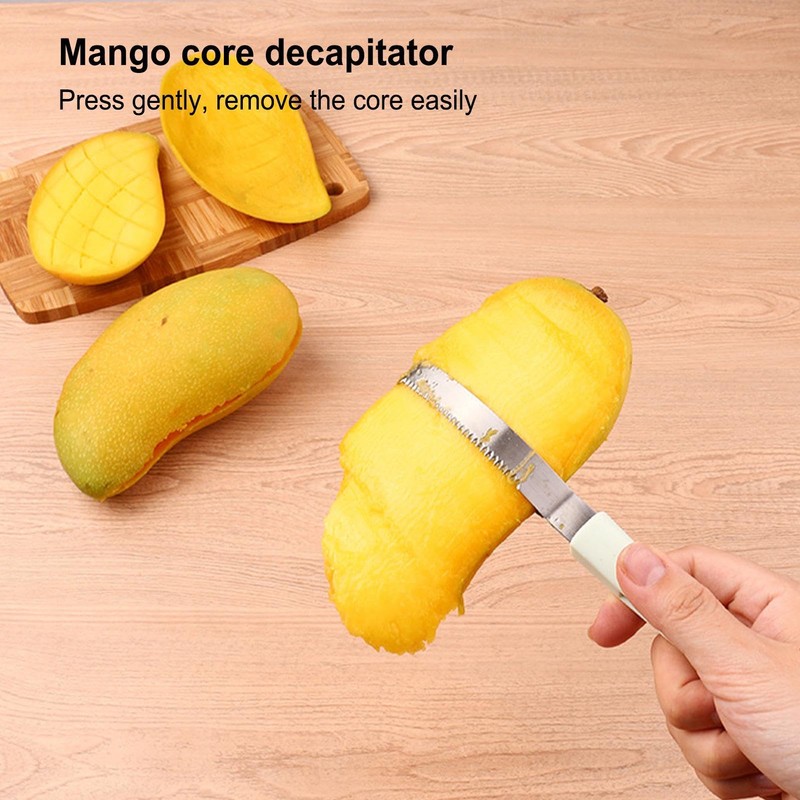 Mango Cutter and Peeler,3X Portable Fruit Cutter Pit Remover |