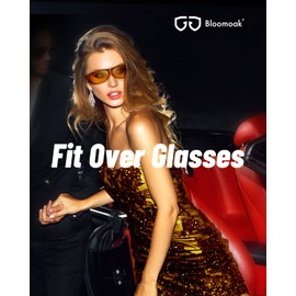 Bloomoak Polarized Night Over Glasses, Anti-Glare UV 400 Protection for Men Women - Suit for Driving/Fishing/Golf…