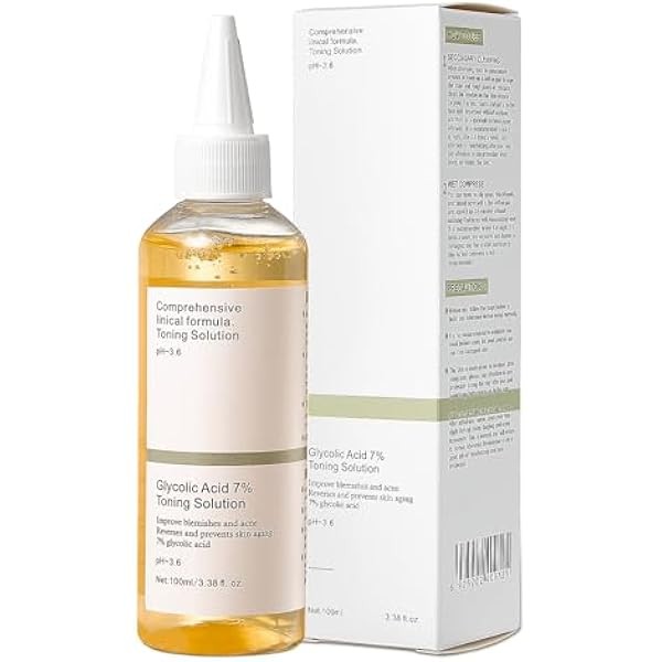 7% Glycolic Acid Exfoliating Toner, Gentle Exfoliating Toner, Smooth Skin,