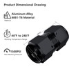APIELE 12AN Female to AN12 Female Black Aluminum Straight Swivel