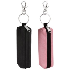 Meiiy Chapstick Holder Lip Balm Sleeve Pouch Lipstick Holder Bag Lip Gloss Holder With Hook Stocking Stuffers Gift for Women (2pcs)