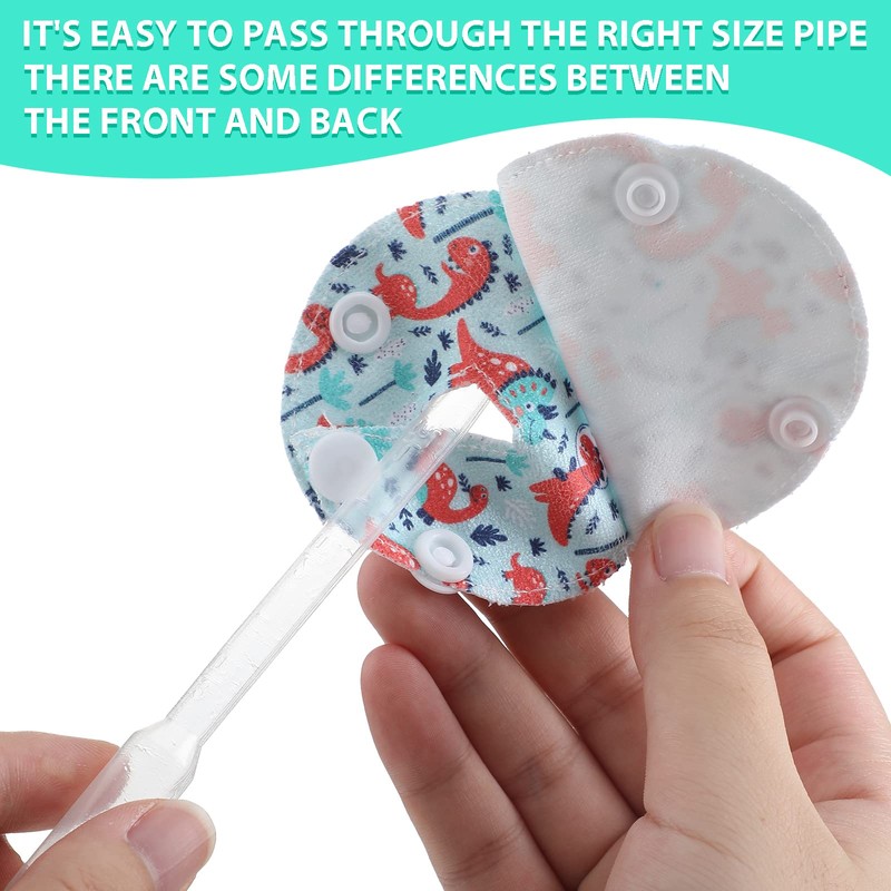 Breling 18 Pack Feeding Tube Pads Button Pad Gtube Button