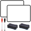 Pack of 2 Mini Whiteboard 30 x 21 cm, Magnetic