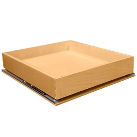 SlidingSusan Pull Out Drawer Organizer for Cabinets, Gliding Soft Close Shelves for Kitchen, Pantry, Bathroom, & Storage Organization, 9 Ply Baltic Birch, 18 Inch Wide x 21 Inch Deep