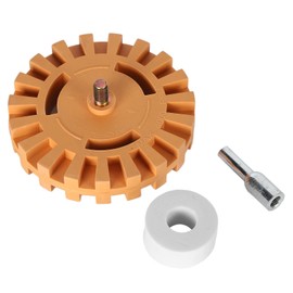 Eujgoov - Herramienta de Eliminación de Calcomanías Y Adhesivos de Goma para Ruedas de 4 Pulgadas con Adaptador