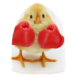 Beanie Hat Beige Thick Cable Knit Hat Men Women Unisex Soft Fleece Outdoor Funny Chicken Yellow Animal