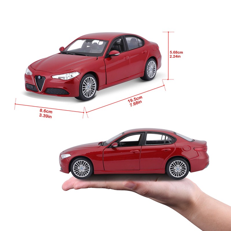 Bburago Alfa Romeo Giulia 1:24 Scale Model Car with Opening