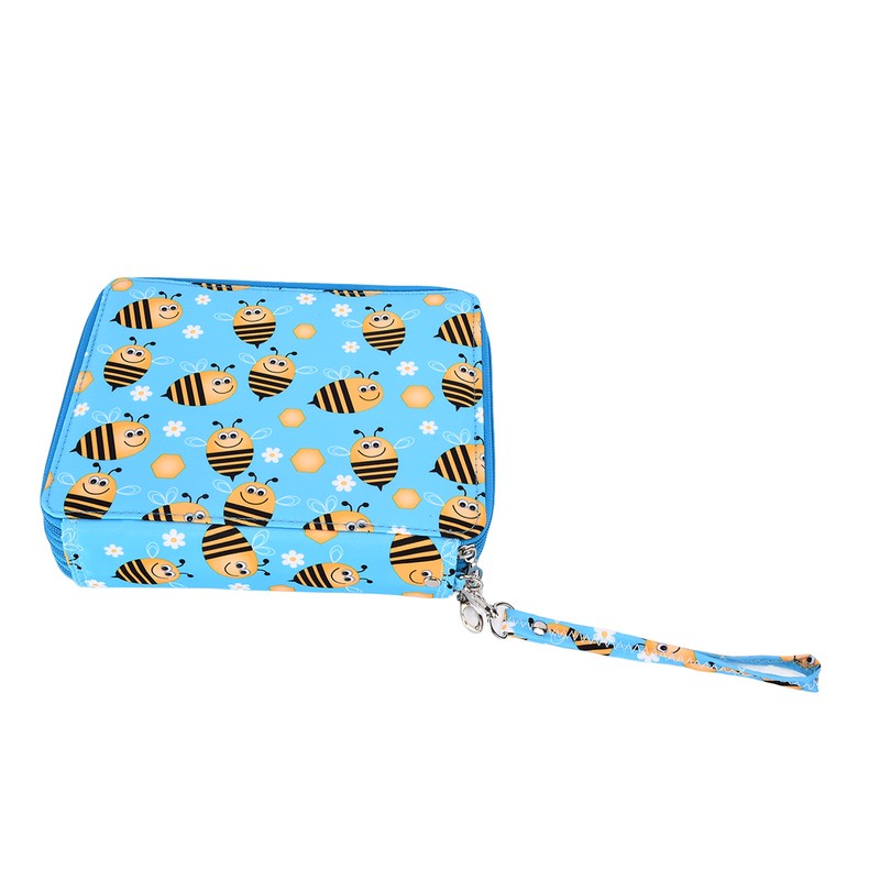 Pencil Storage Bag Bee Pattern High Capacity 127 Holes Multi