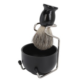 Men Beard Shave Set Brush Stand Foam Bowl Beard Brush Beard Grooming Set for Barbershop Hotel Home